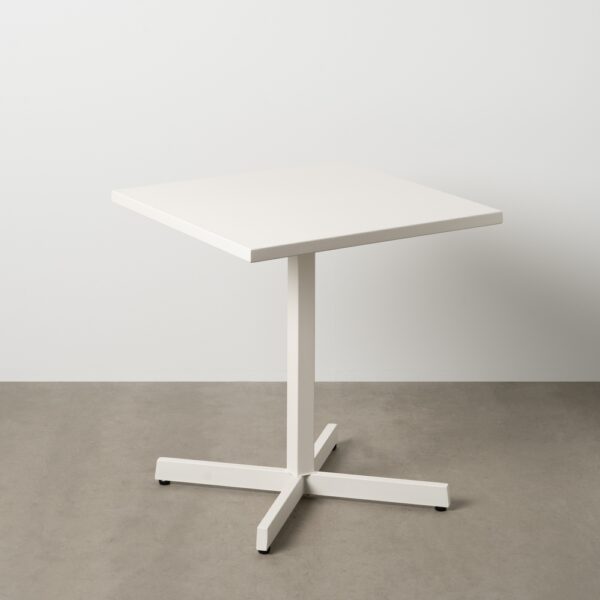 MESA AUXILIAR PLEGABLE BLANCO ACERO 70 X 70 X 74 CM